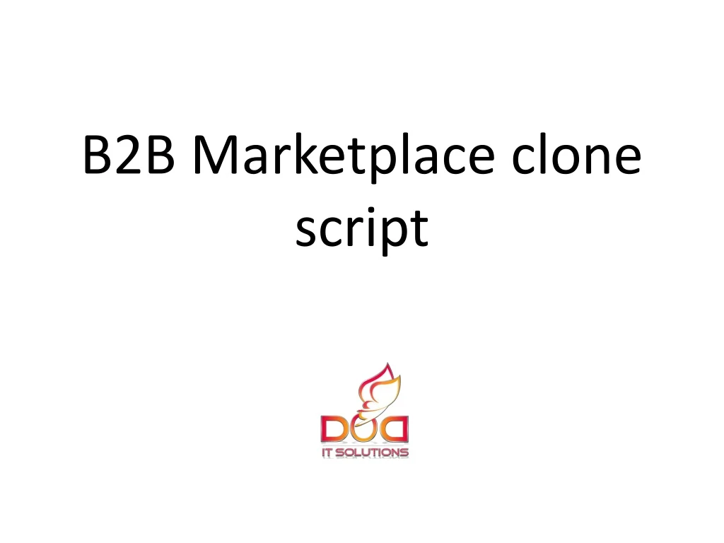 b2b marketplace clone script