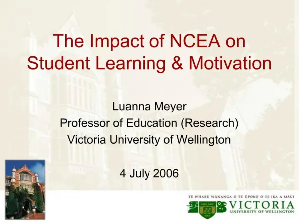 The Impact of NCEA on Student Learning Motivation