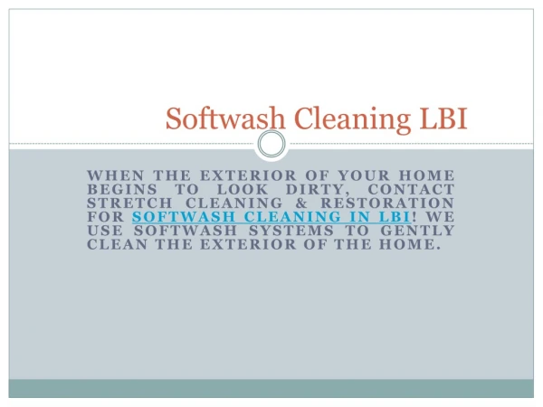 Softwash Cleaning LBI
