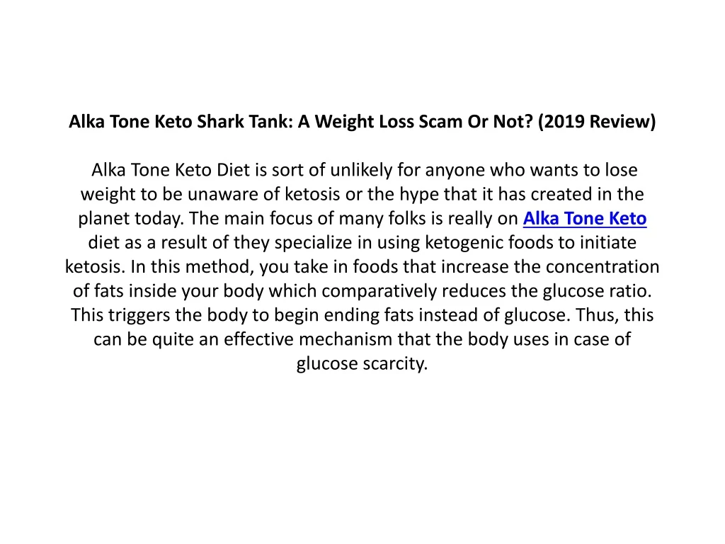 alka tone keto shark tank a weight loss scam