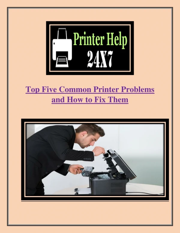 Top Five Common Printer Problems and How to Fix Them