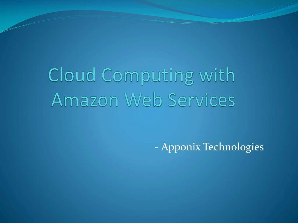 cloud computing with amazon web services