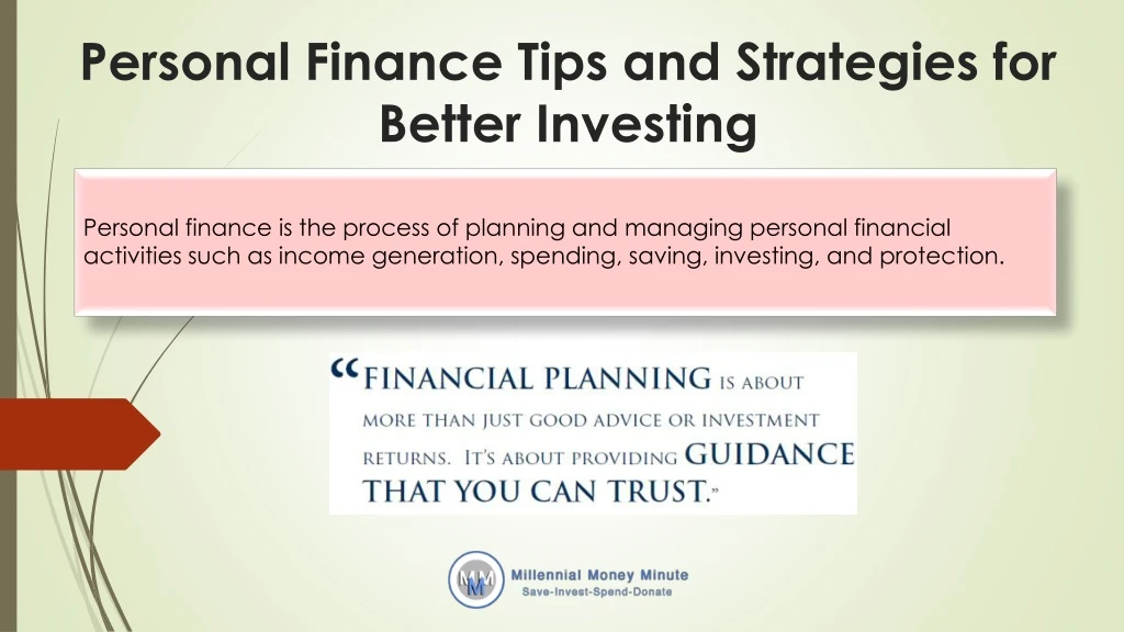 personal finance tips and strategies for better investing