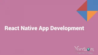 Best React Native App development services--Published by vrinsoft - slide 1