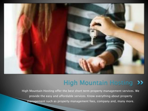 Professional Property Management Service | High Mountain Hosting