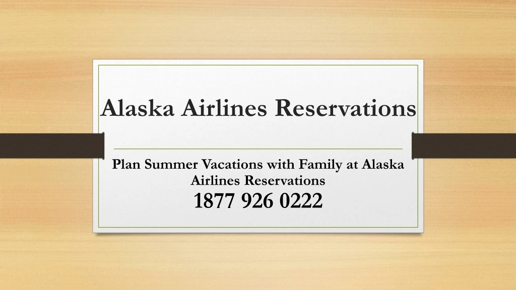 alaska airlines reservations