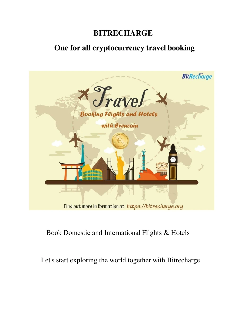 bitrecharge one for all cryptocurrency travel