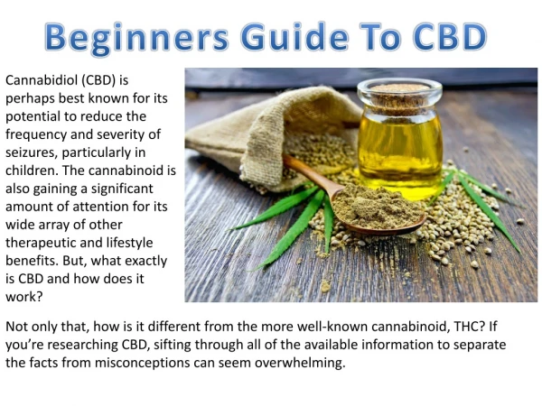 Beginners Guide To CBD