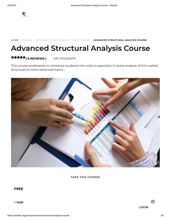 Advanced Structural Analysis Course - Edukite