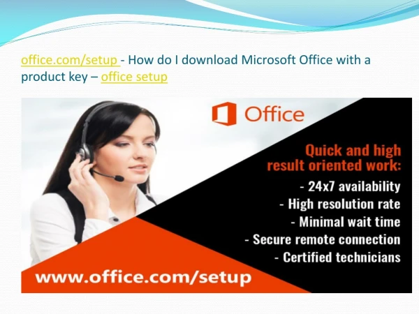 office.com/setup - How do I download Microsoft Office with a product key