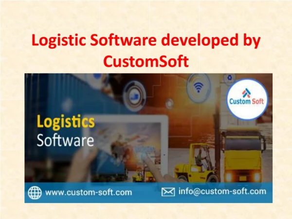 Logistic Software by CustomSoft