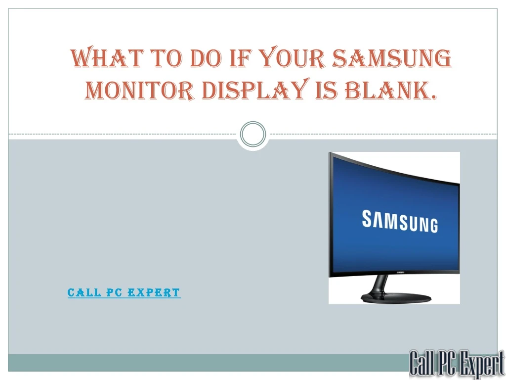 what to do if your samsung monitor display is blank
