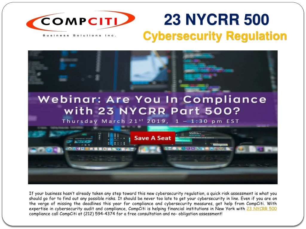 23 nycrr 500 c ybersecurity regulation