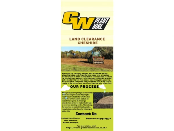 Land clearance Cheshire