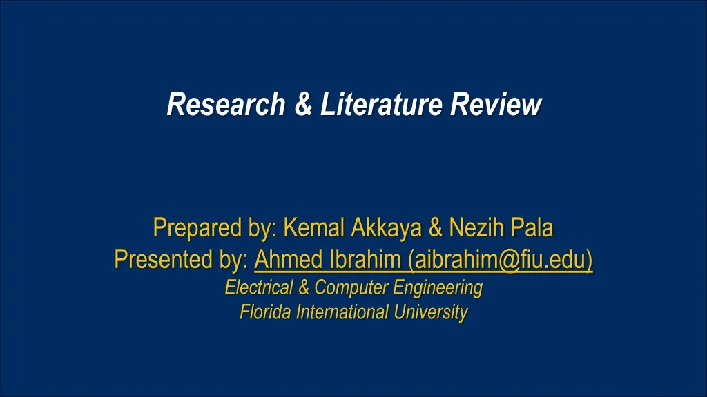 research literature review