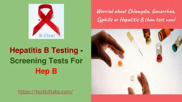Home test kit for Hepatitis B testing