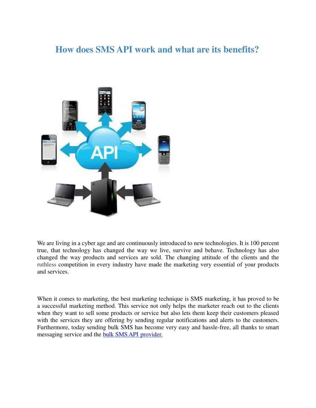how does sms api work and what are its benefits