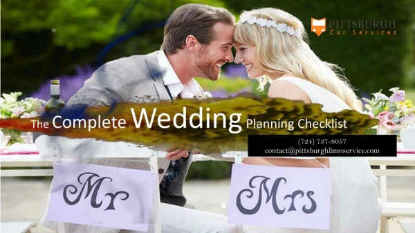 The Complete Wedding Planning Checklist by Pittsburgh Limo Service