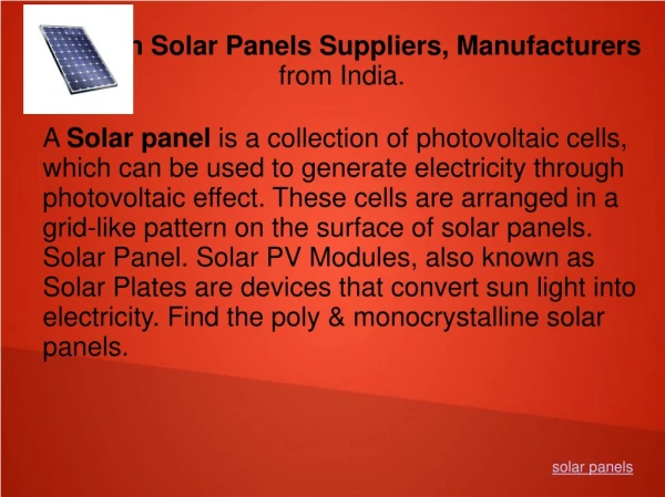 Best Solar panel suppliers .ppt
