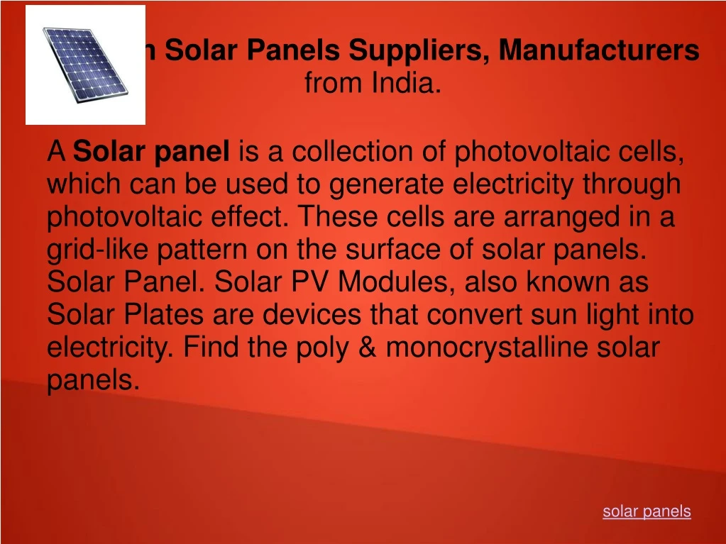 top ten solar panels suppliers manufacturers from india