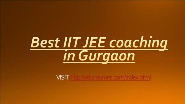 best iit jee coaching in gurgaon