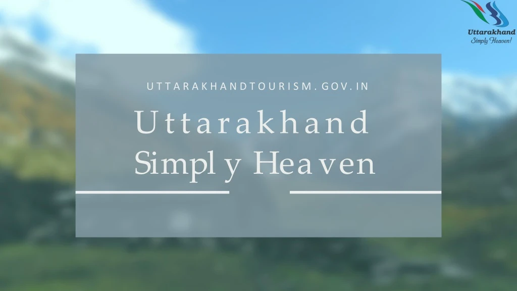 uttarakhandtourism gov in