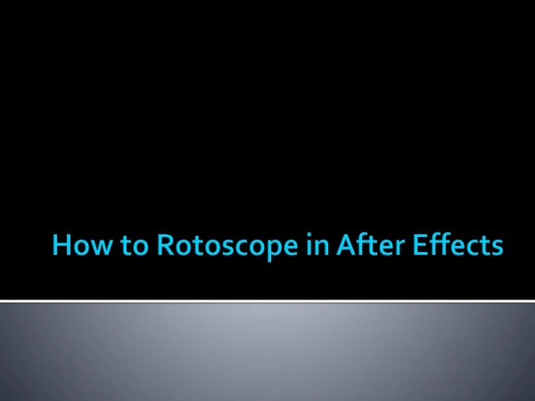 How to Rotoscope in After Effects