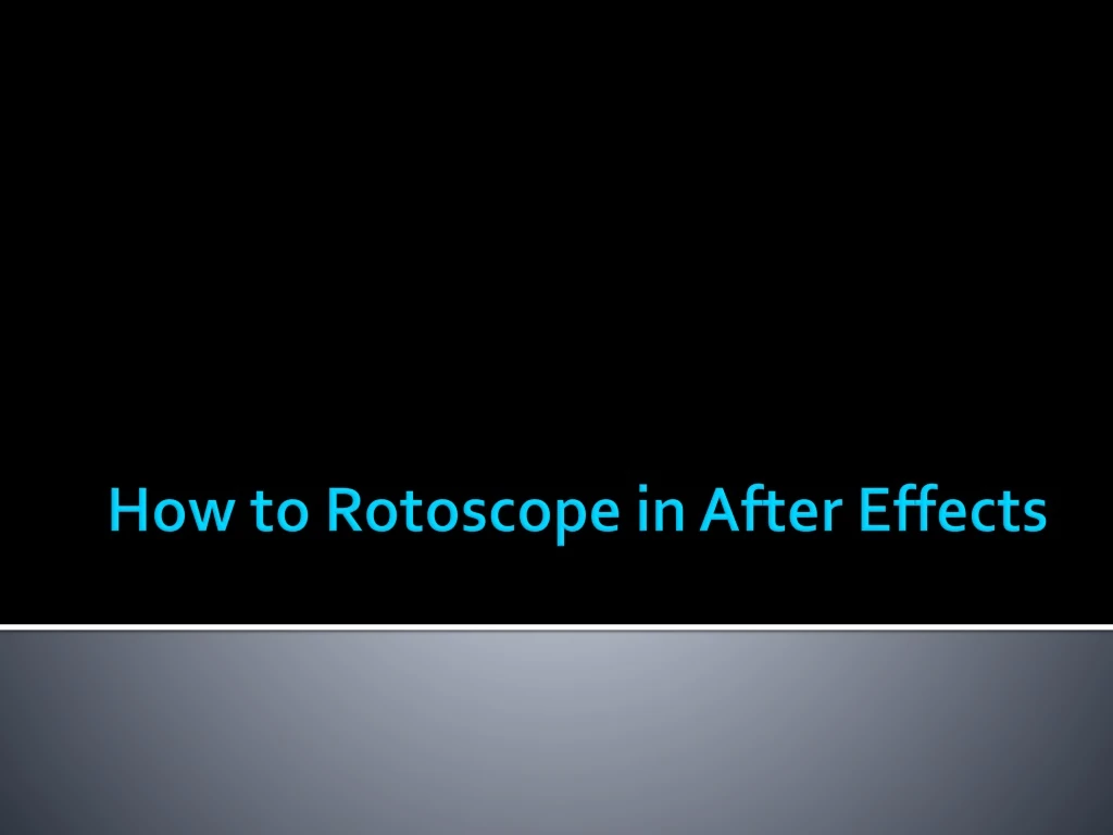 how to rotoscope in after effects