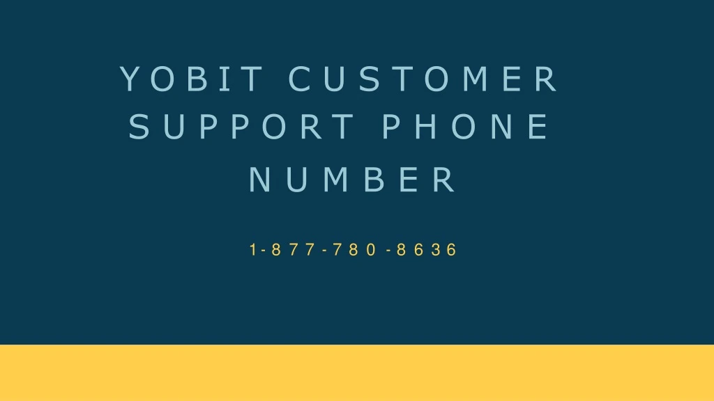 yobit customer support phone number