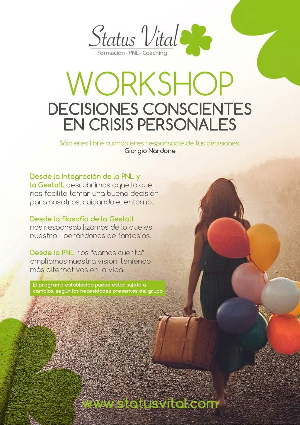workshop decisiones conscientes en crisis personales
