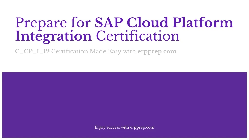 prepare for sap cloud platform integration