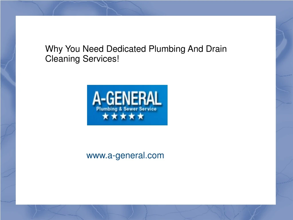 why you need dedicated plumbing and drain