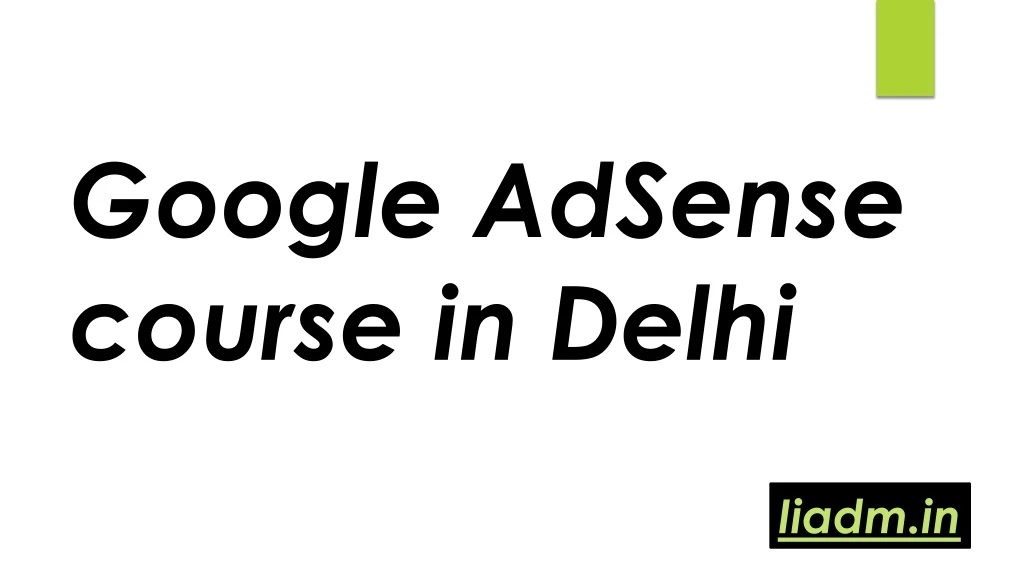google adsense course in delhi