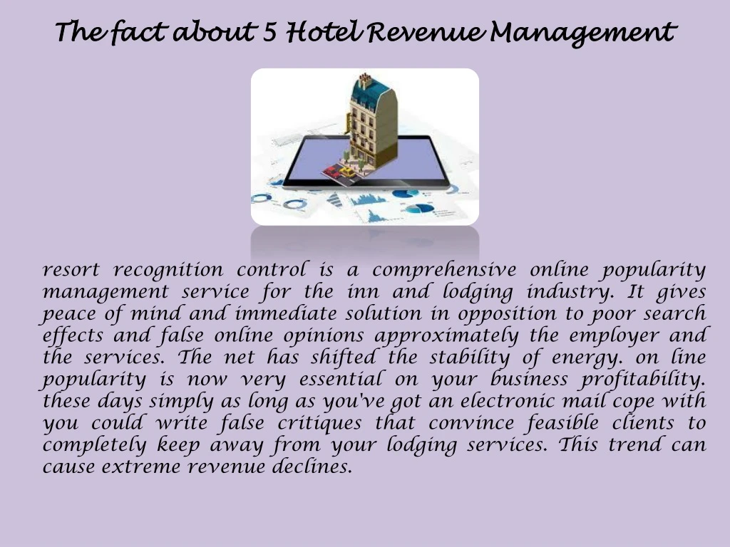 the fact about 5 hotel revenue management
