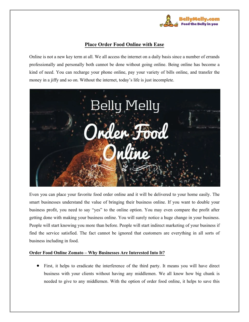 place order food online with ease