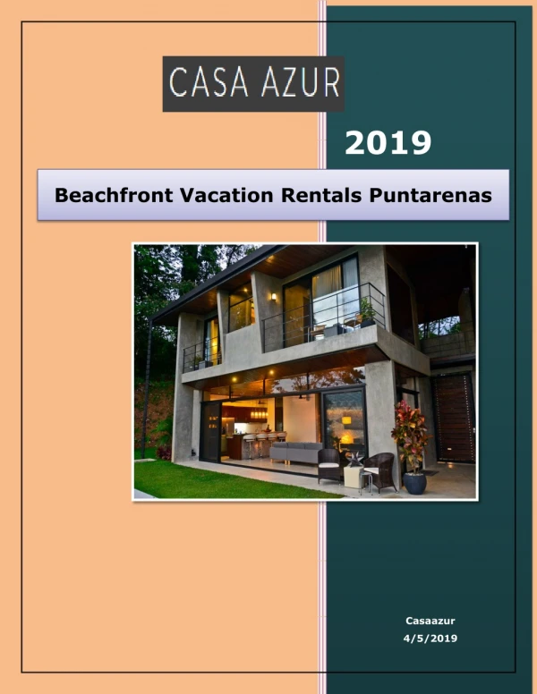 Beachfront Vacation Rentals Puntarenas
