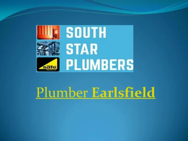 Plumber Earlsfield