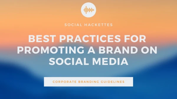 Best Practices for Promoting a Brand on Social Media Presentation