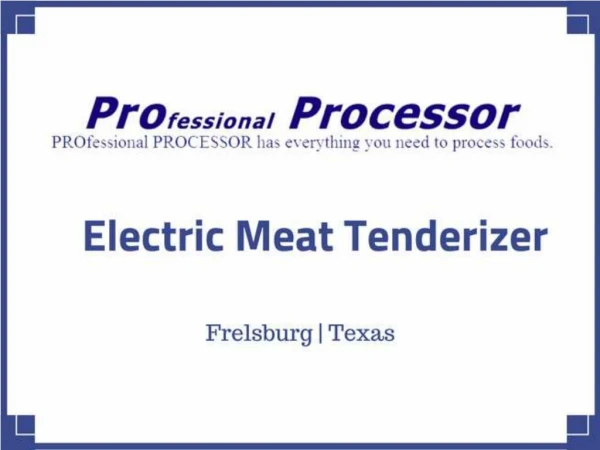 All models of electric meat tenderizer - Proprocessor