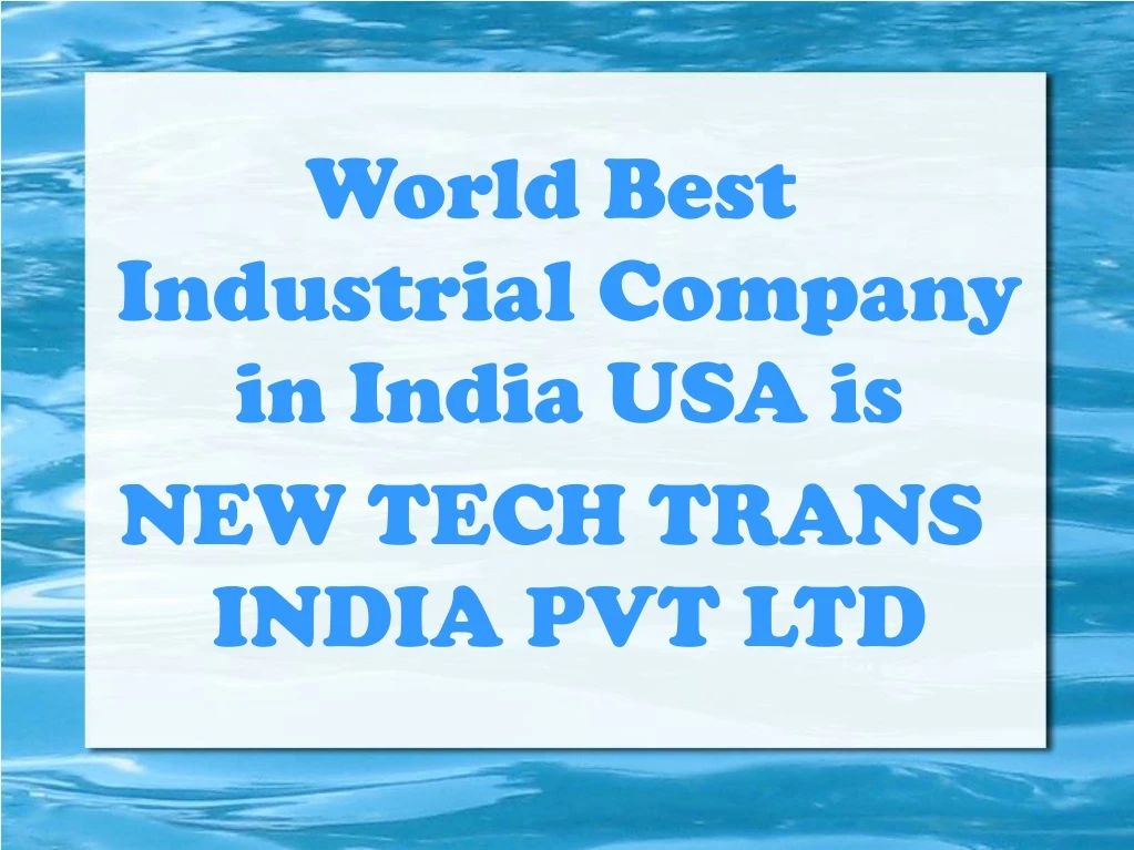 world best industrial company in india