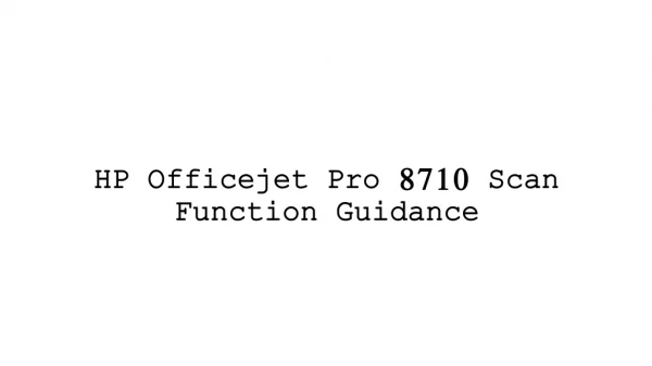 HP Officejet Pro 8710 Printer Scan Function Guidance