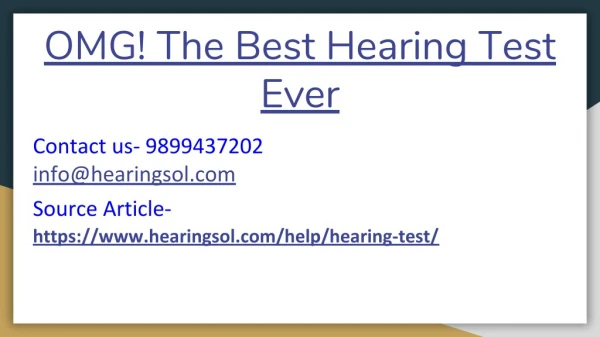 THE HEARING TEST