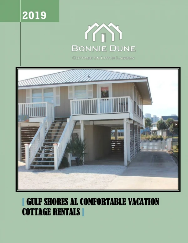 Gulf Shores AL comfortable vacation cottage rentals