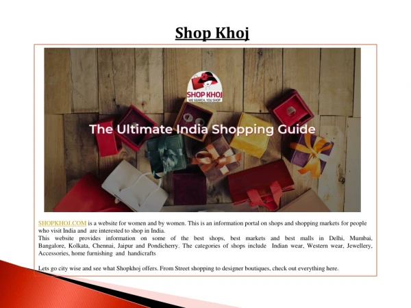 Shopping Guide | Shopkhoj
