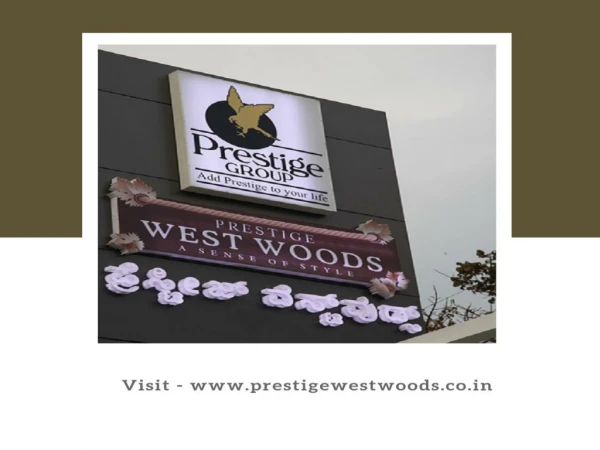 Prestige West Woods Floor Plan in Bangalore