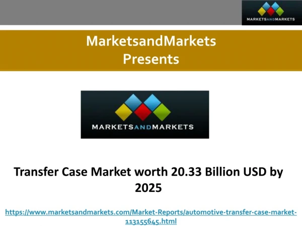 Transfer Case Market worth 20.33 Billion USD by 2025