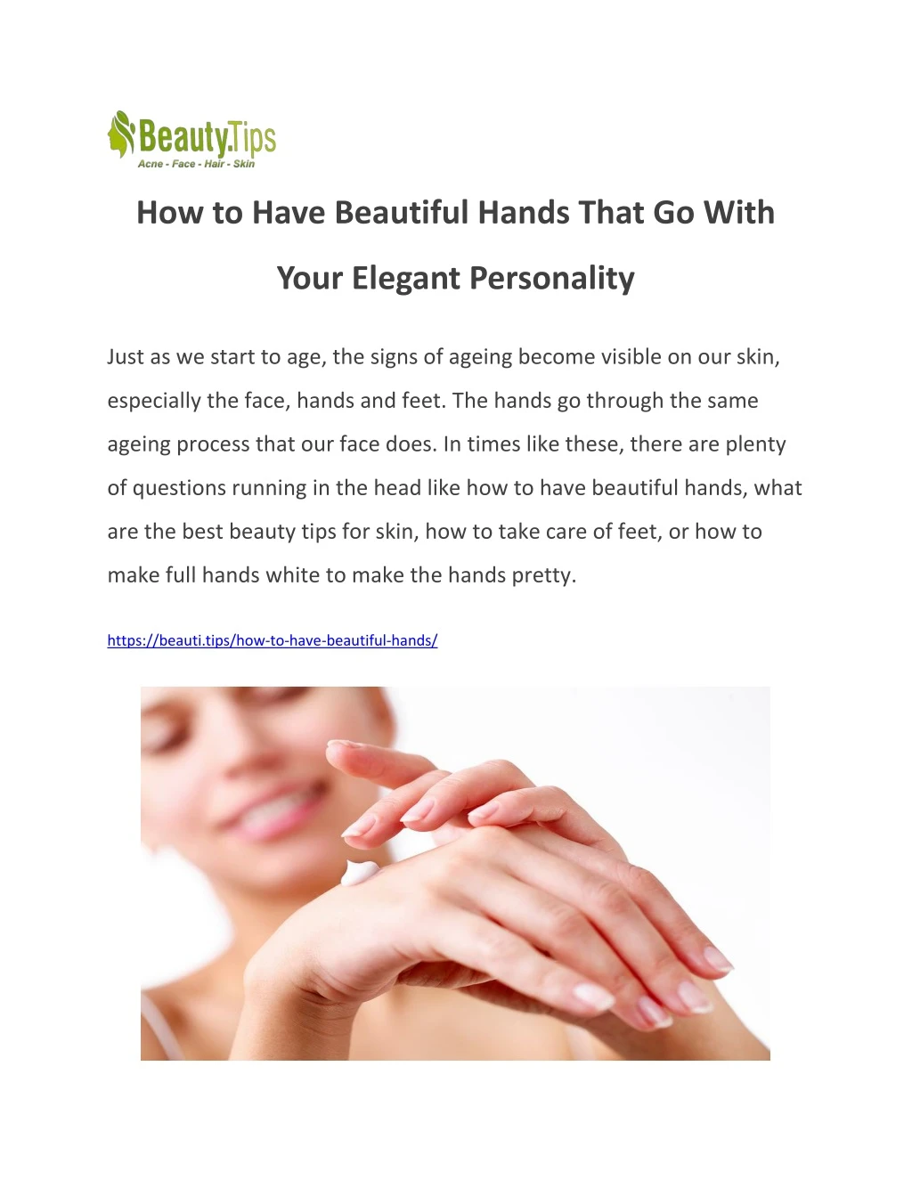 how to have beautiful hands that go with