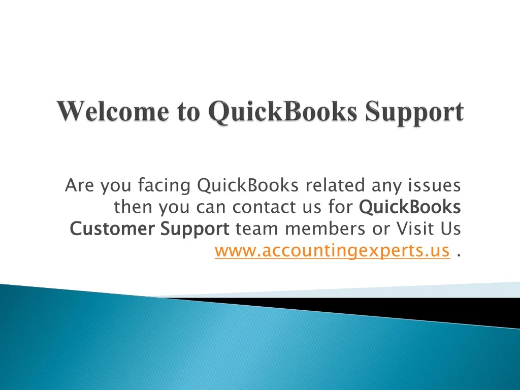 welcome to quickbooks support