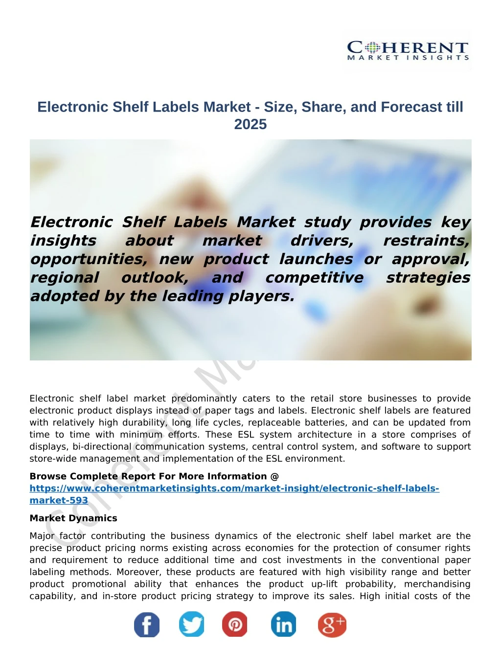 electronic shelf labels market size share