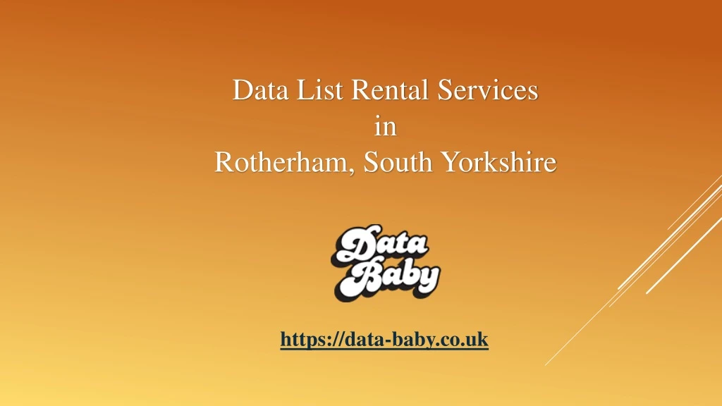 data list rental services in rotherham south